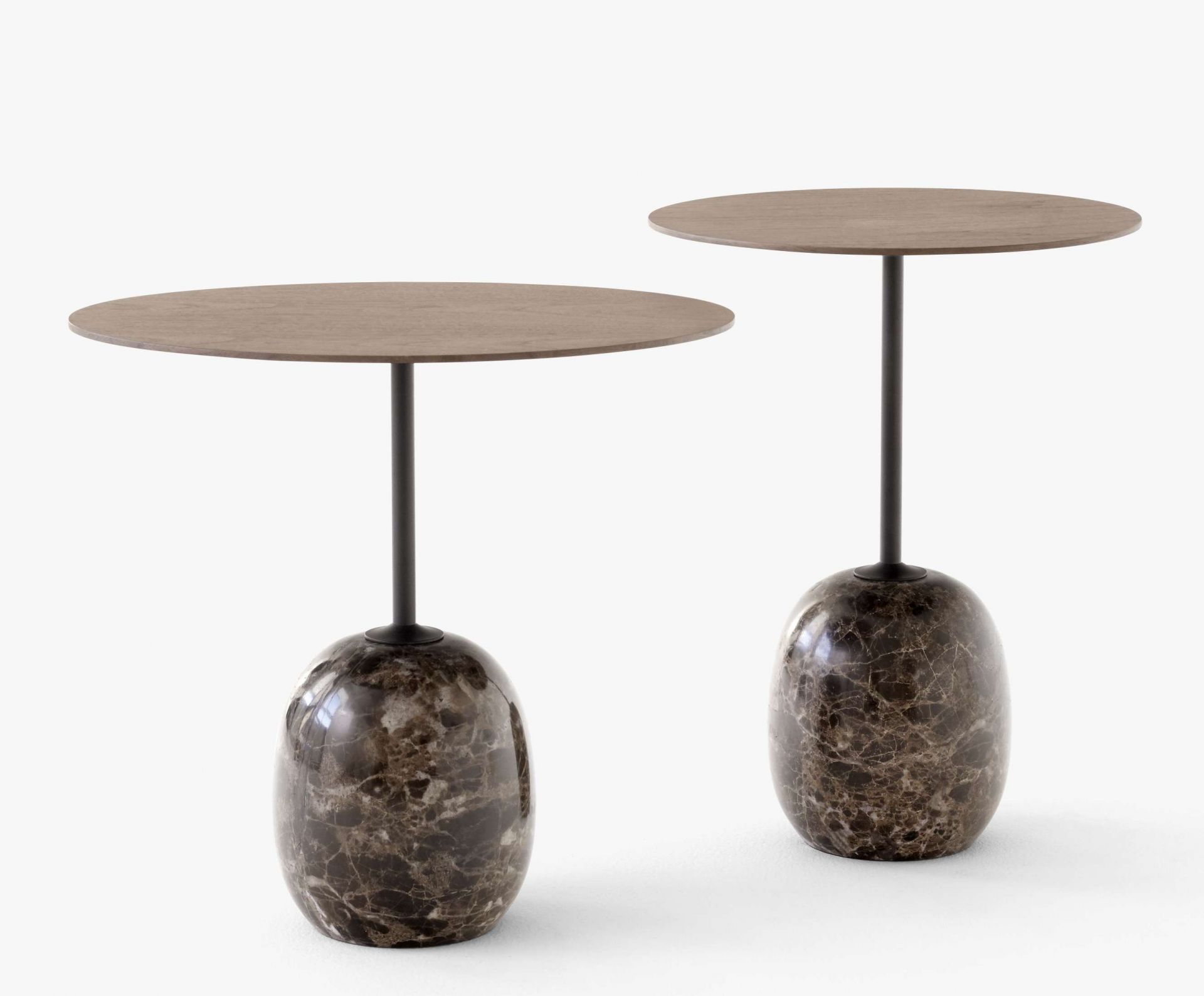 Lato LN8 Table d'appoint avec plateau en bois NOISET/MARBRE EMARADOR AndTradition OFFRE SPECIALE