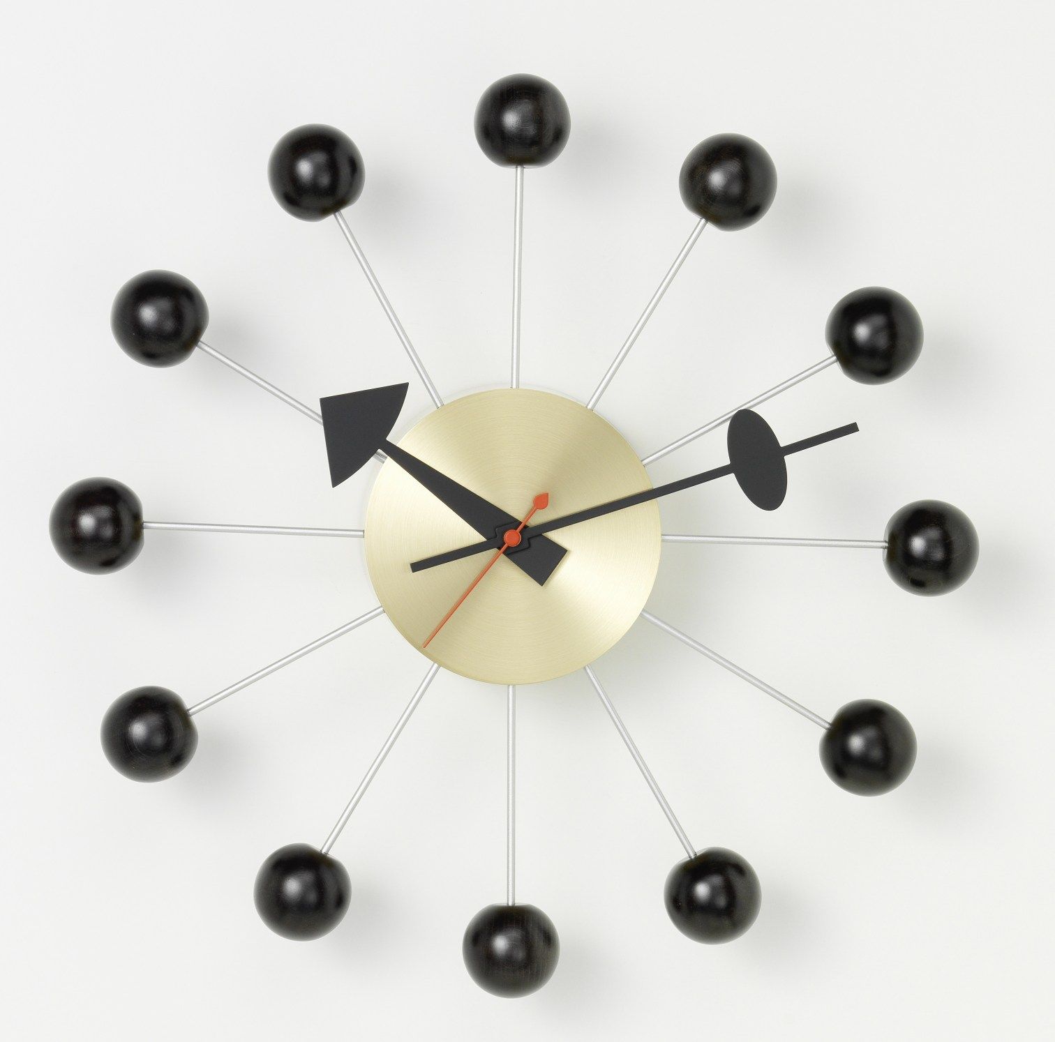 Ball Clock horloge murale - noir Vitra