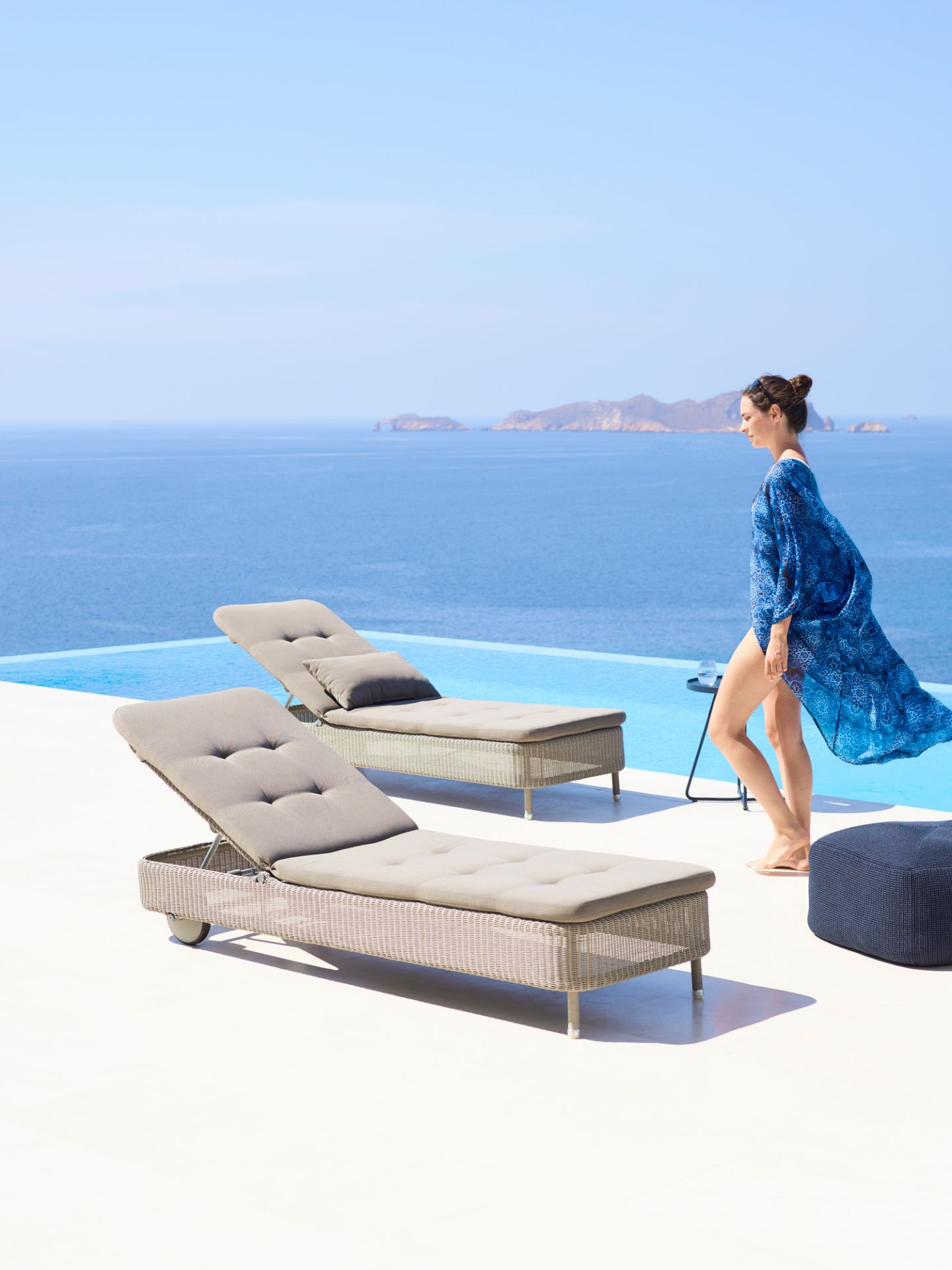 Presley Outdoor Coussin pour Chaise longue Cane-Line gris clair