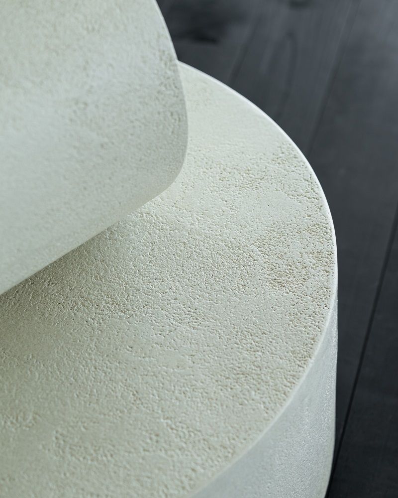 Elements Table basse Microcement Off White Rond Ethnicraft 
