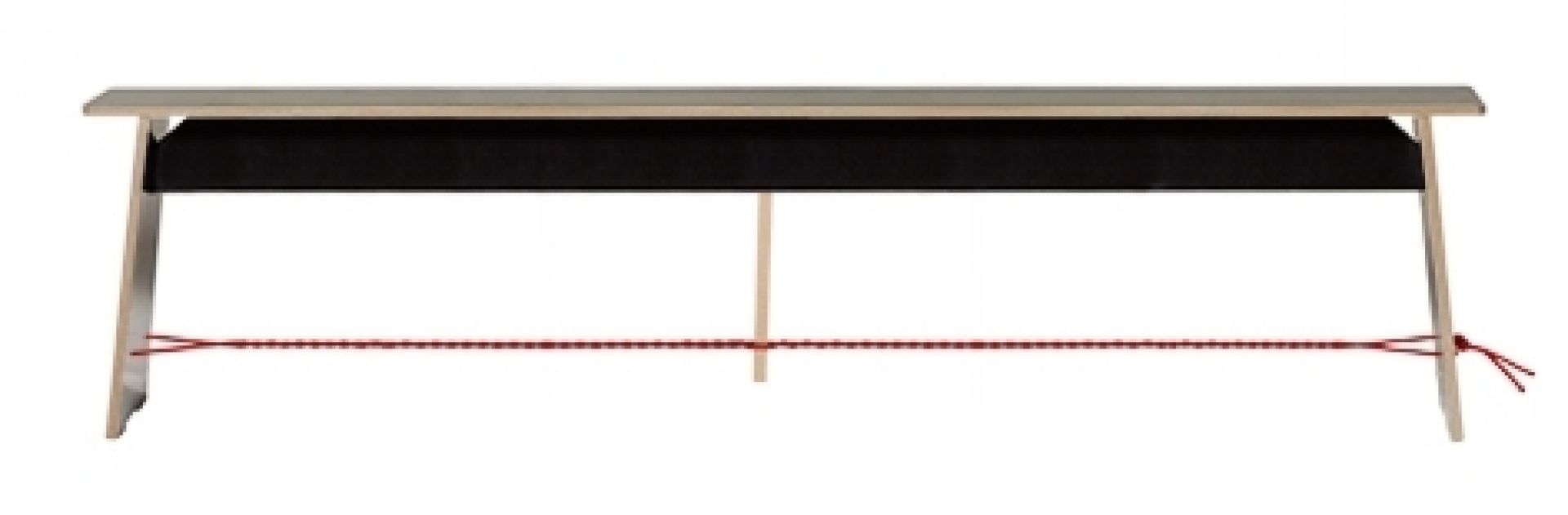 Langer Max banc 180 cm noir cord rouge Nils Holger Moormann