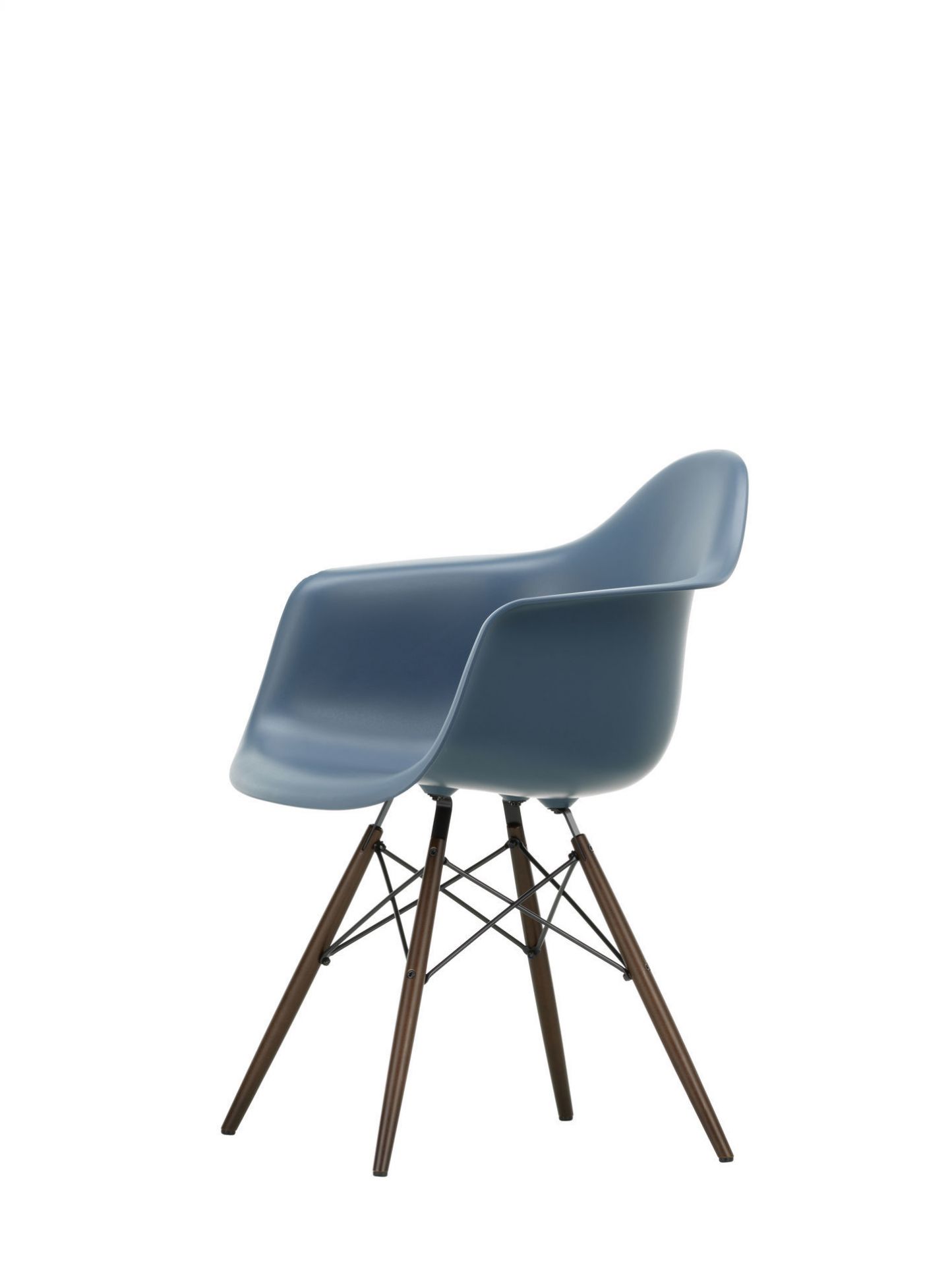 Eames Plastic Arm Chair DAW Chaise Vitra Érable jaunâtre - Sea blue