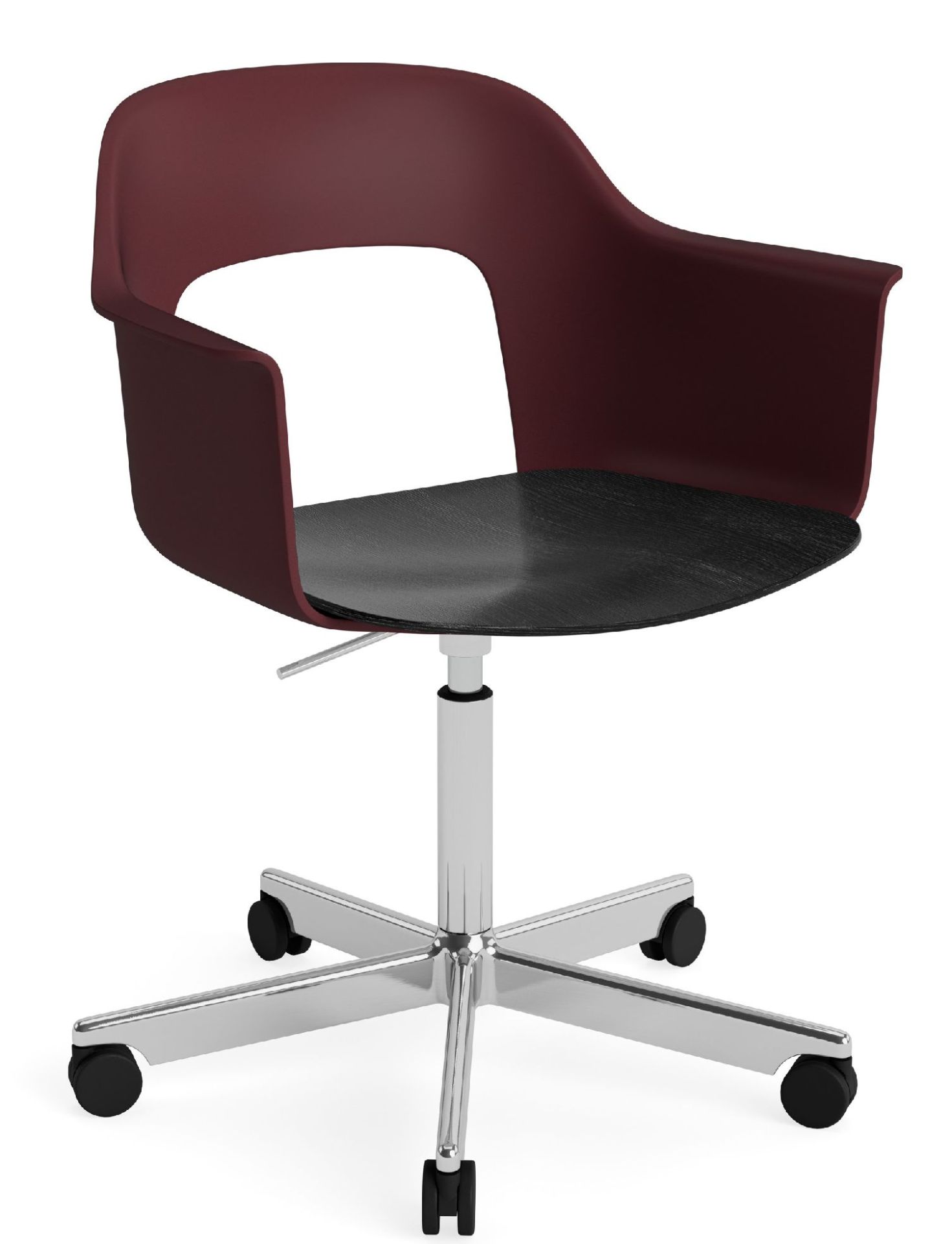 Layout Armchair 242 Fauteuil 4 pieds en étoile Vérin à gaz avec fonction pivotante Hay