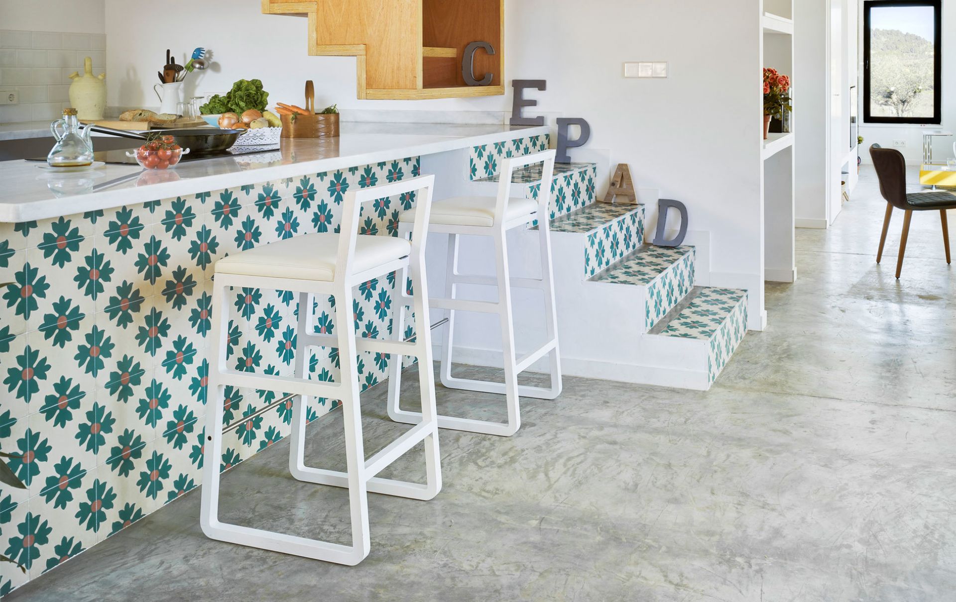 Midori Tabouret blanc Sancal