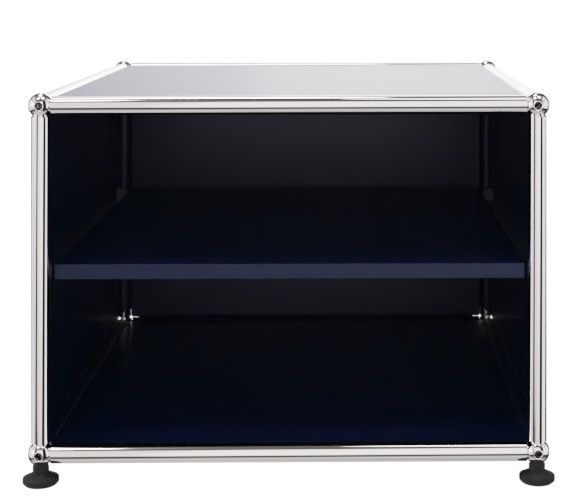 USM Haller Beistelltisch mit Zwischentablar stahlblau