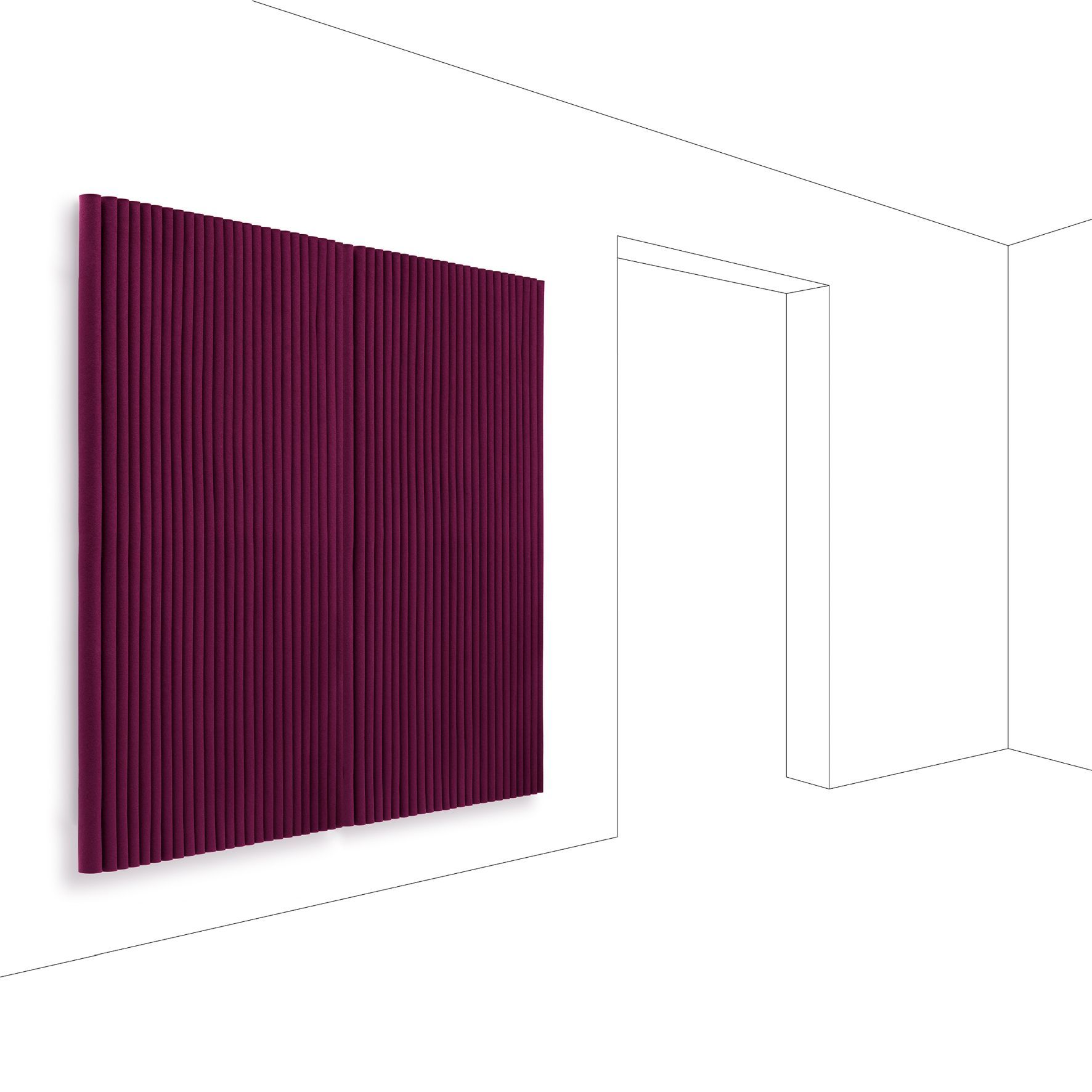 Welle module mural format vertical avec 4 supports muraux Hey Sign
