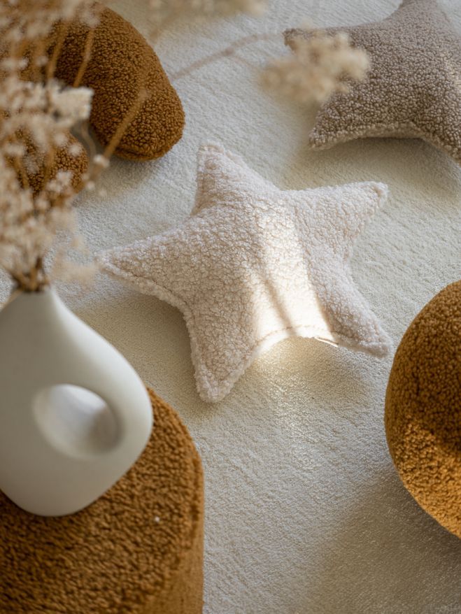 Coussin étoile pour enfants Wigiwama blanc crème