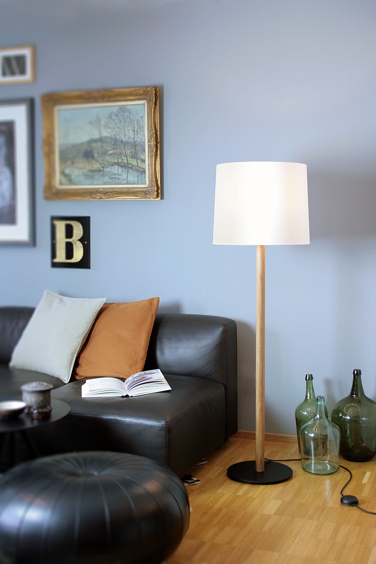 Miyu 140 Lampadaire chêne naturel / blanc Maigrau