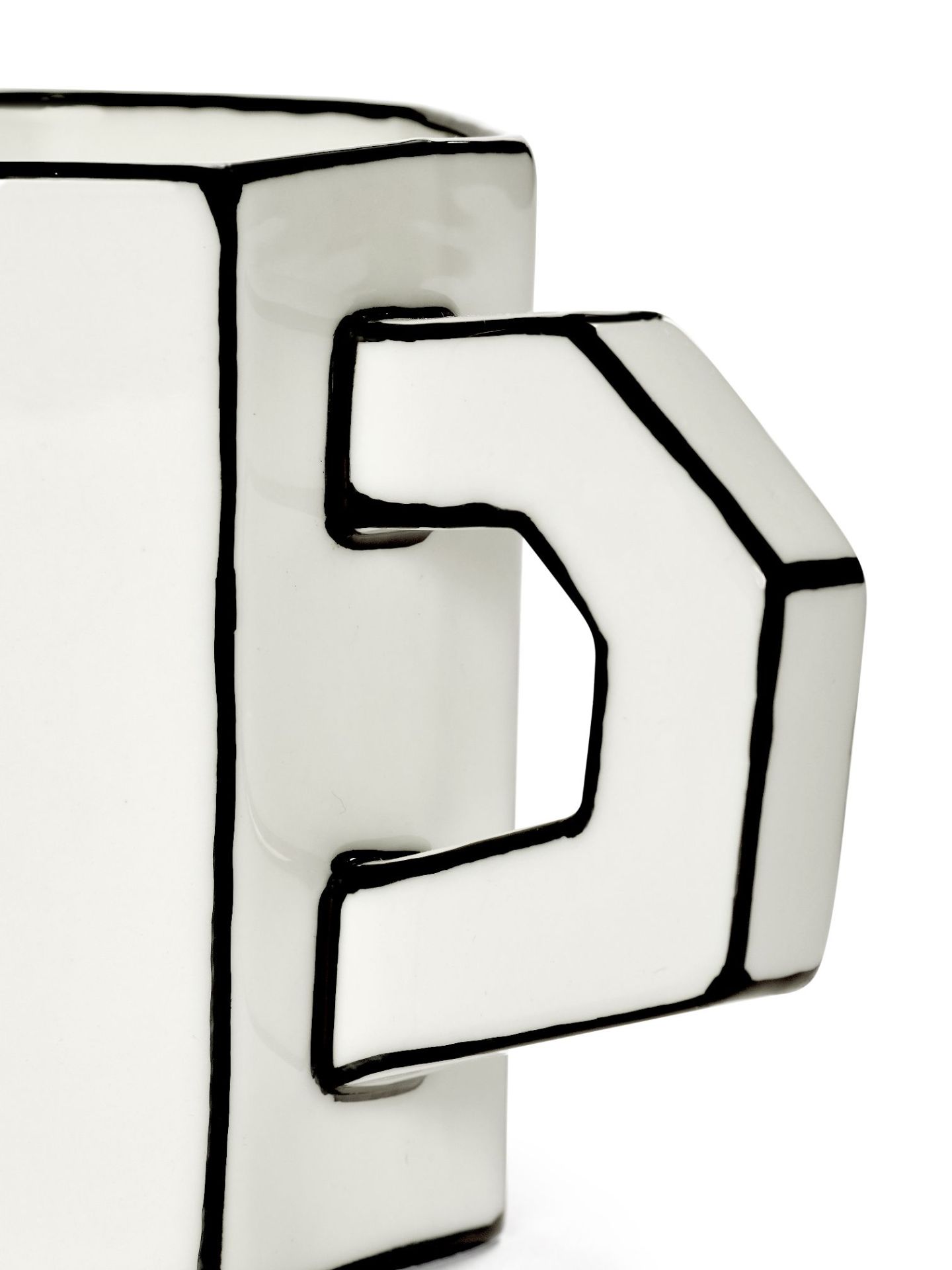 Tasse à thé blanche/noire Carte Blanche Serax  