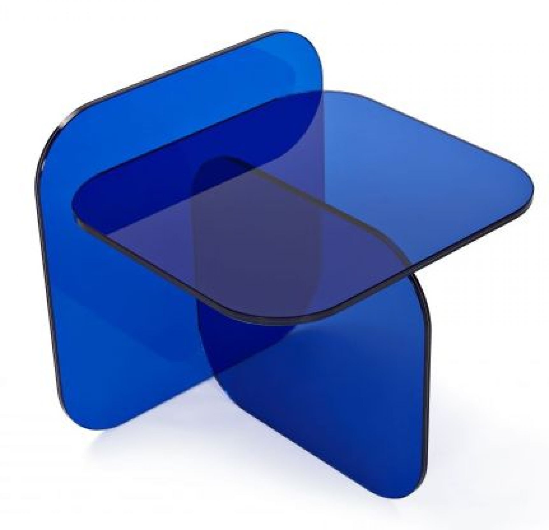 Sol Side Table ClassiCon Verre de cristal bleu royal