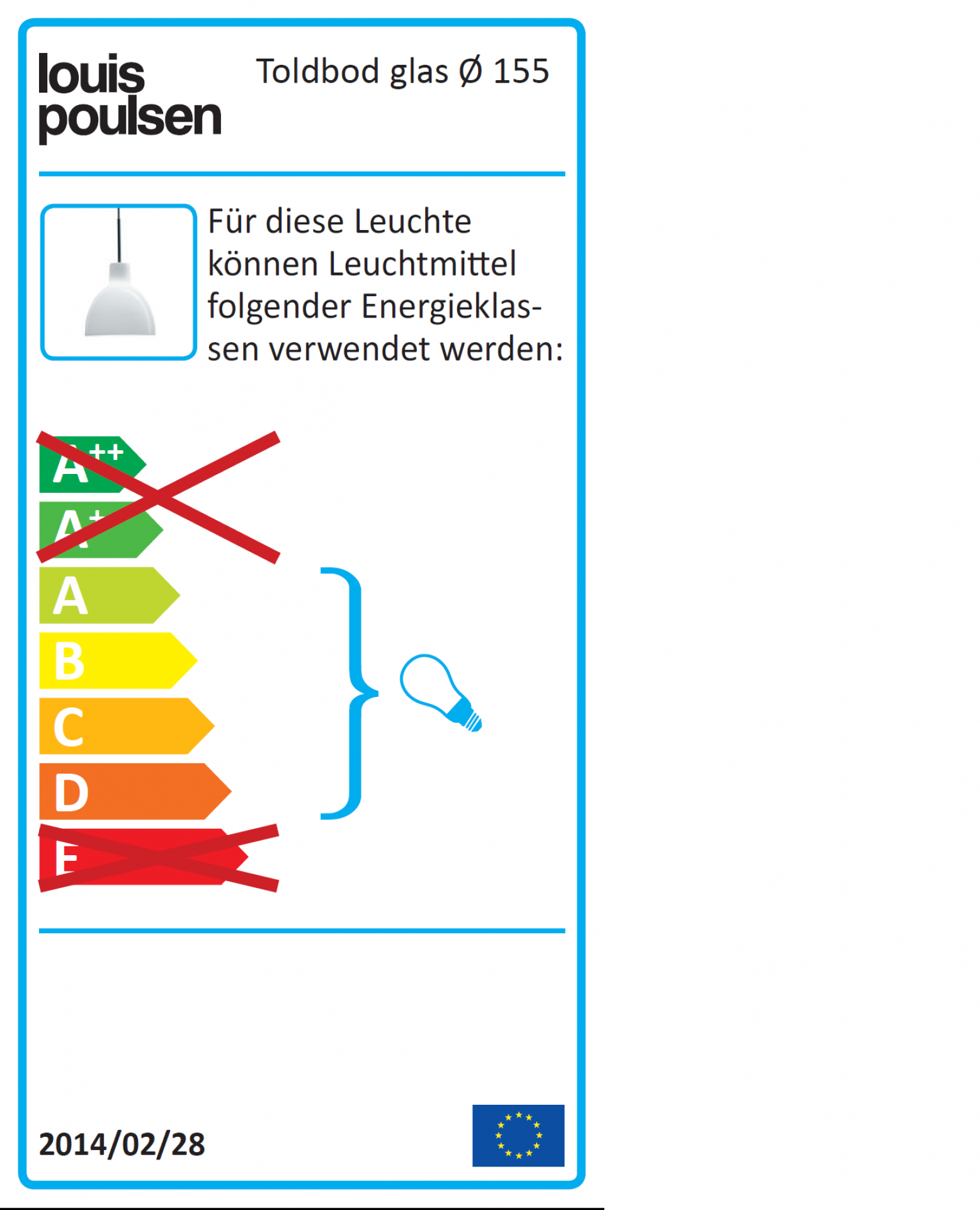Toldbod 155 / 220 verre Pendent light Louis Poulsen