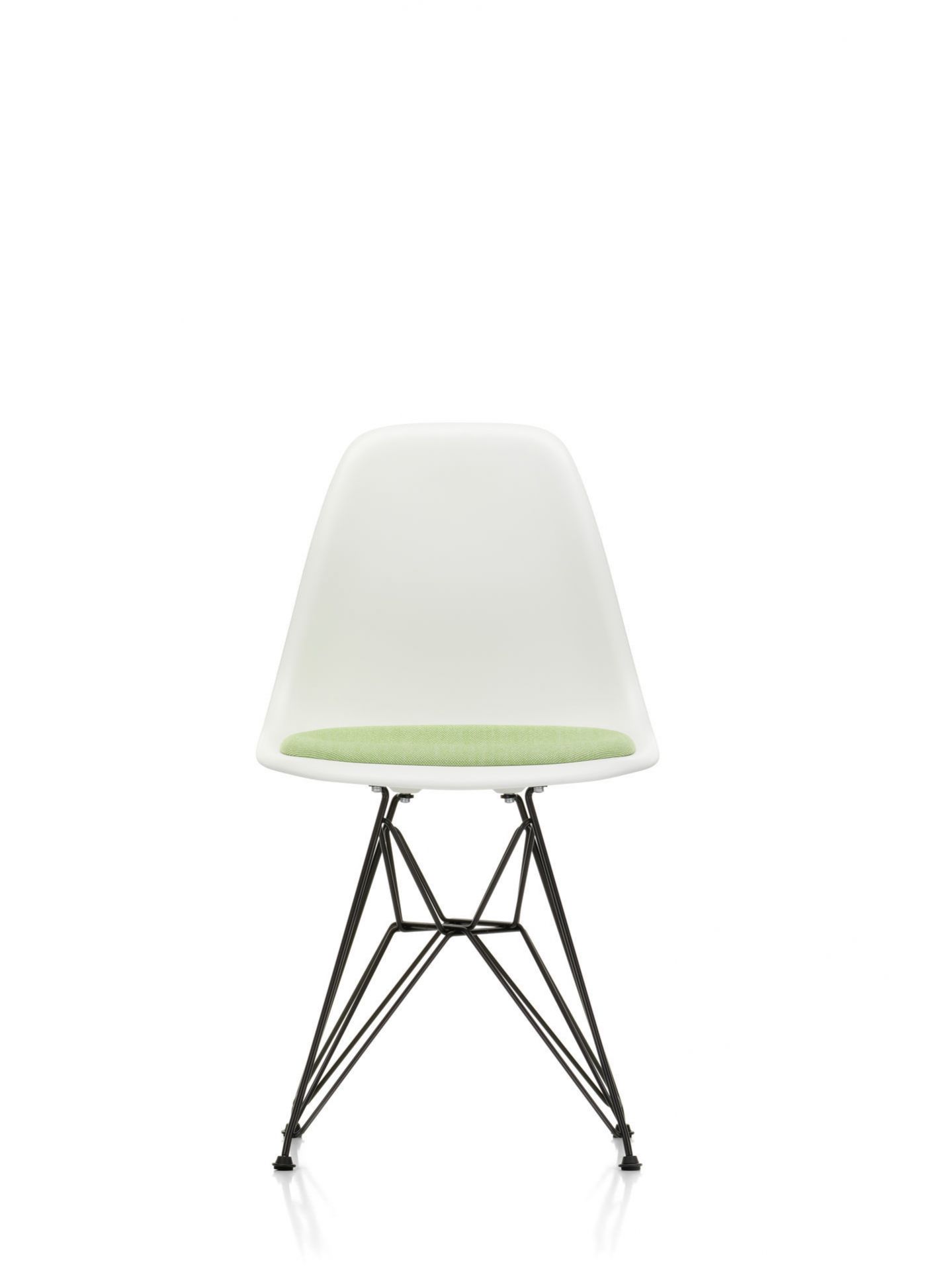Eames Plastic Side Chair DSR chaise avec coussin d'assise Vitra