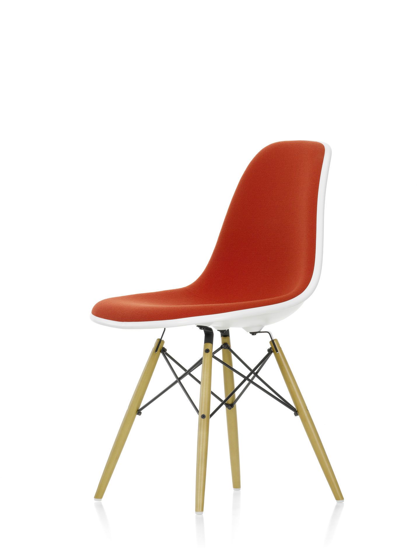 Eames Plastic Side Chair DSW chaise entièrement rembourrée Vitra