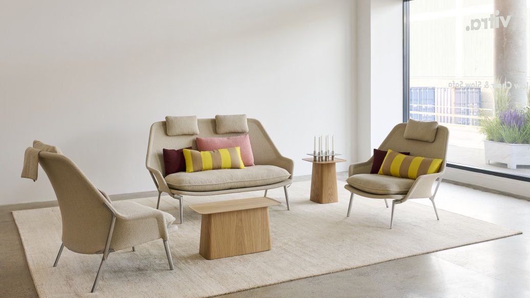 Slow Chair Fauteuil en tissu Vitra 