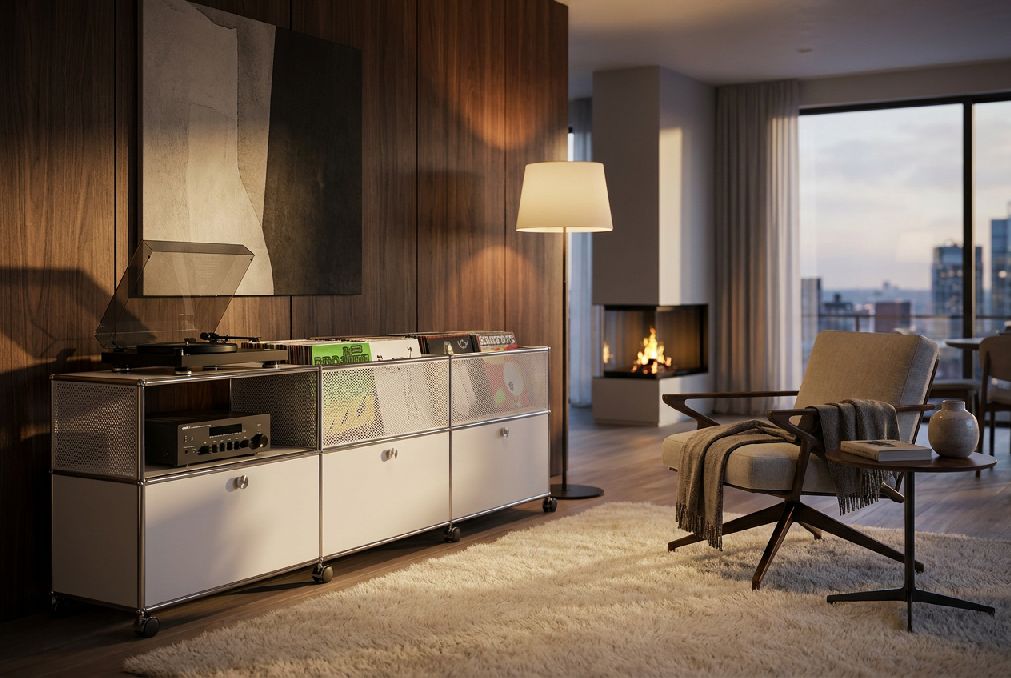 Sideboard avec rangement en vinyle USM Haller