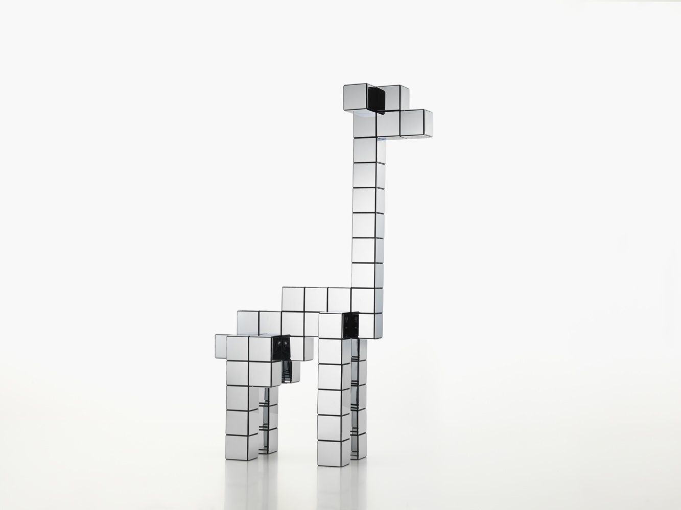 Panton Cubes Giraffe Chrome Sculpture Vitra