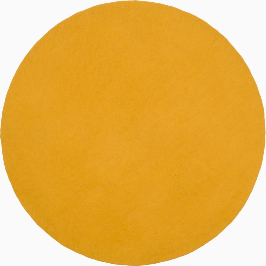 Mono Rond Tapis en feutre Ø 160 cm myfelt Klara (jaune moutarde)
