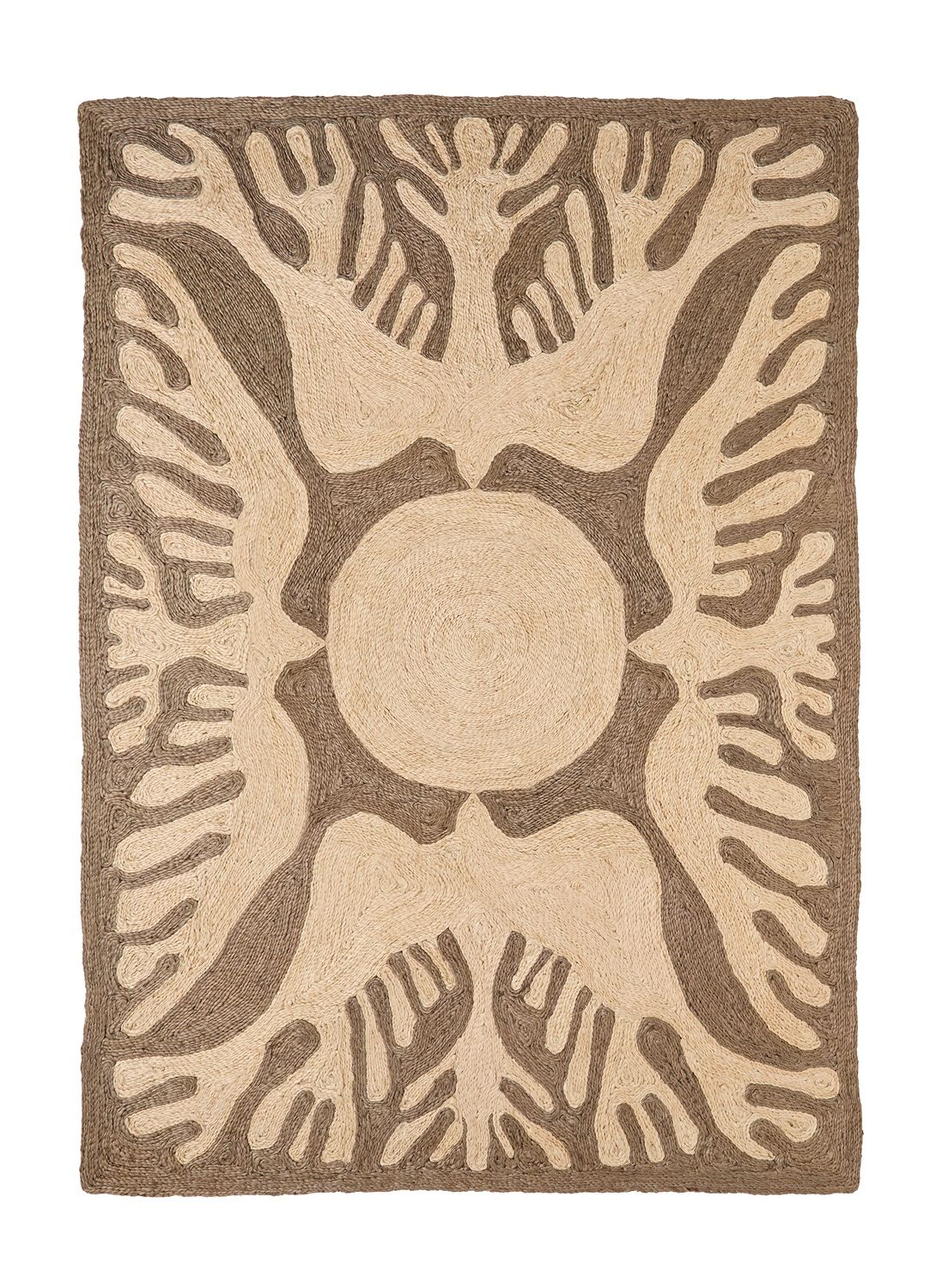 Lucia Eames Sunbirds Tapis Charcoal Nanimarquina