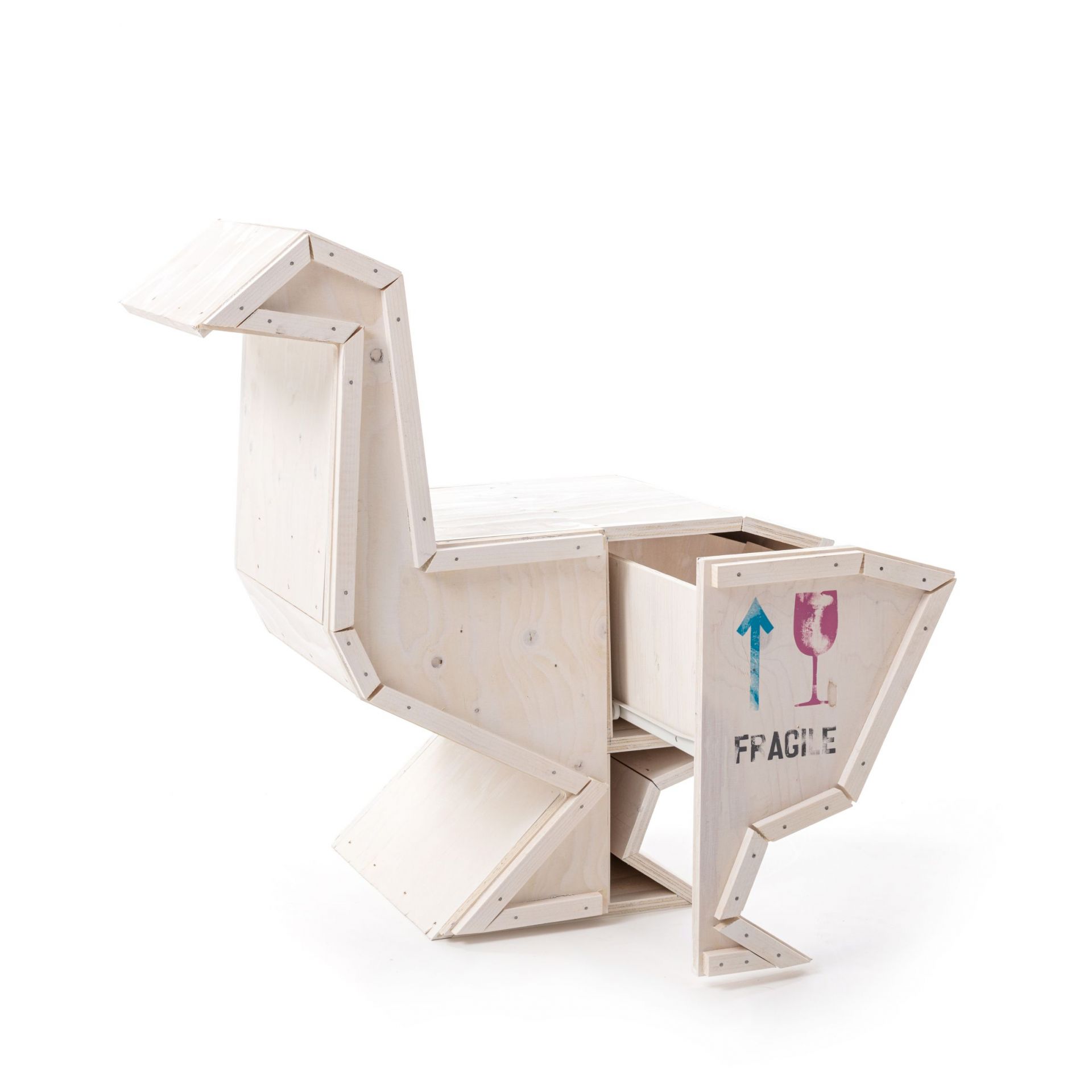 Sending Animals 2.0 Goose armoire blanc Seletti