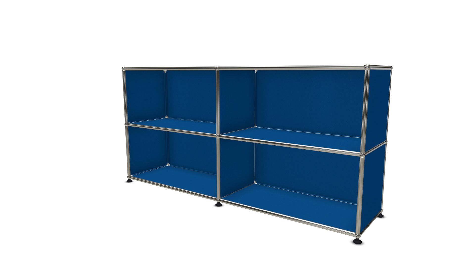 USM Haller Sideboard offen mit vier Fächern enzianblau