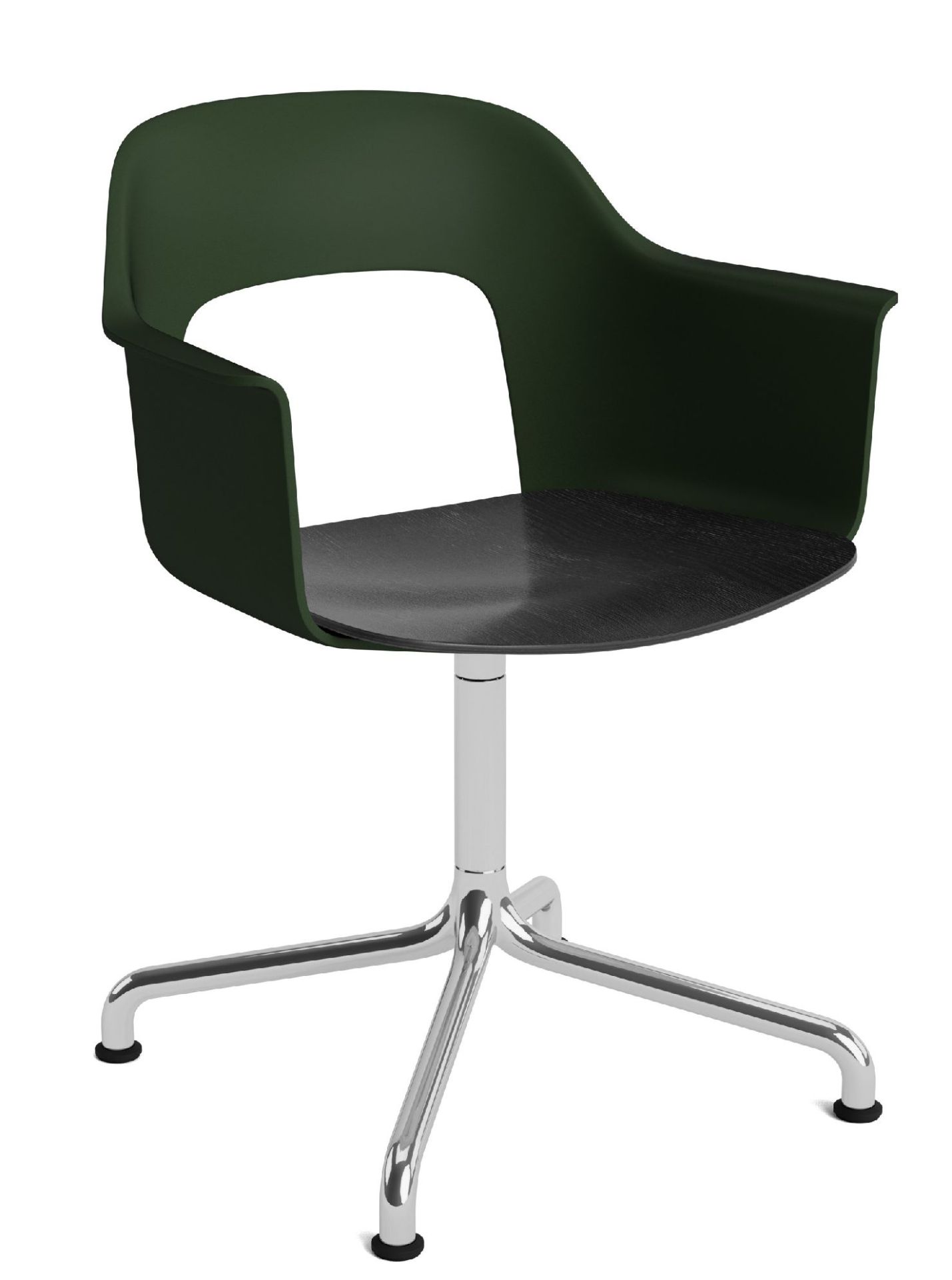 Layout Armchair 252 Fauteuil 4 pieds en étoile Pied pivotant avec base incurvée Hay  