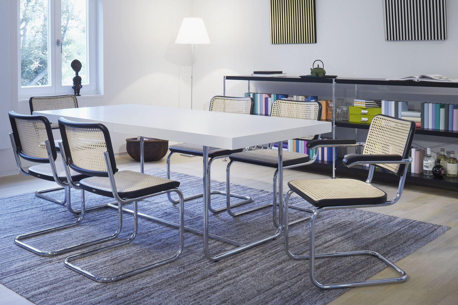 S 32 V Tube en acier Classique à bras oscillant libre CHROME/NATUREL Thonet COMBINAISON PRÉFÉRÉE