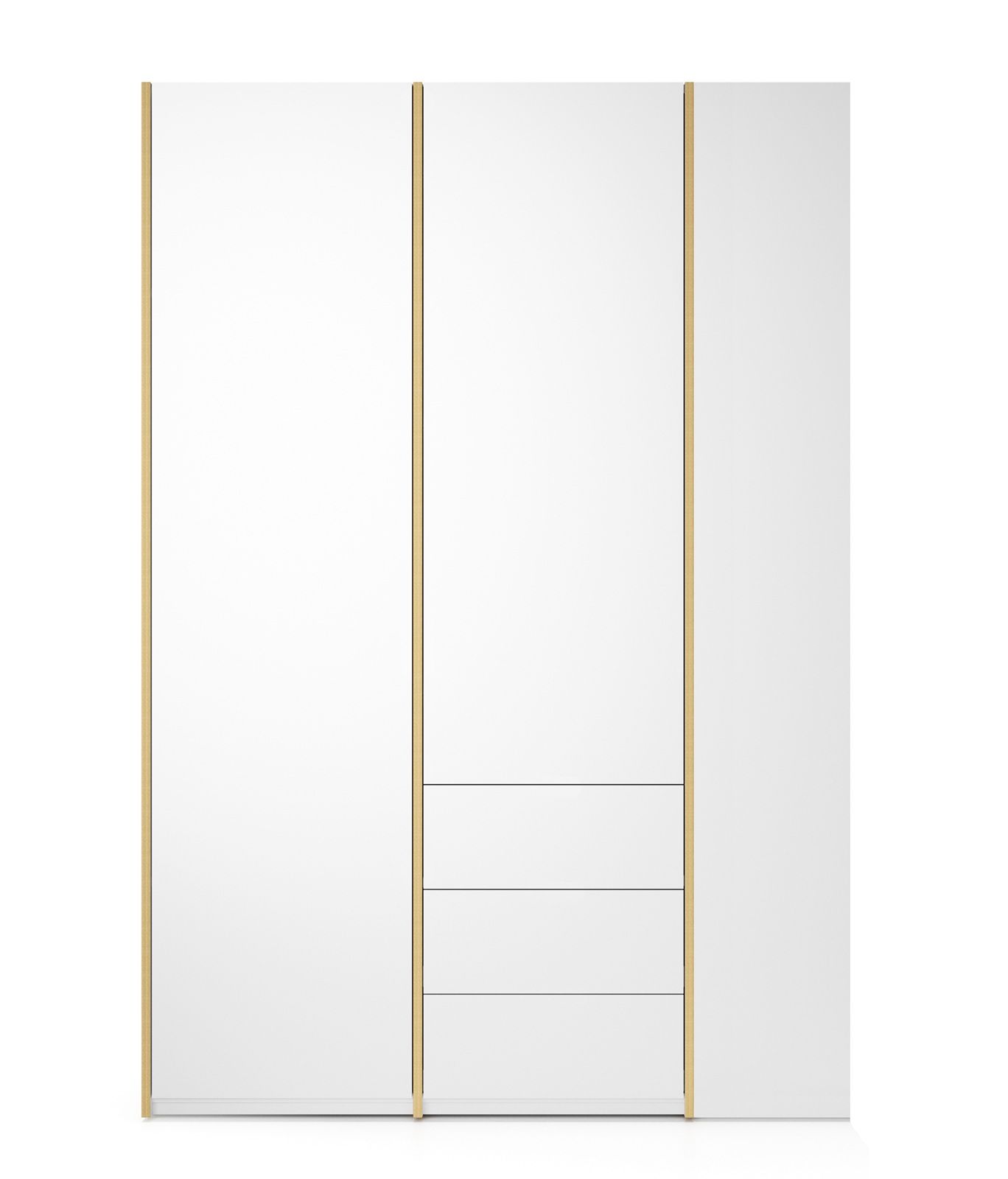 Armoire MODULAR PLUS Combinaison avec étagère annexe à droite et 3 tiroirs Müller Möbelwerkstätten