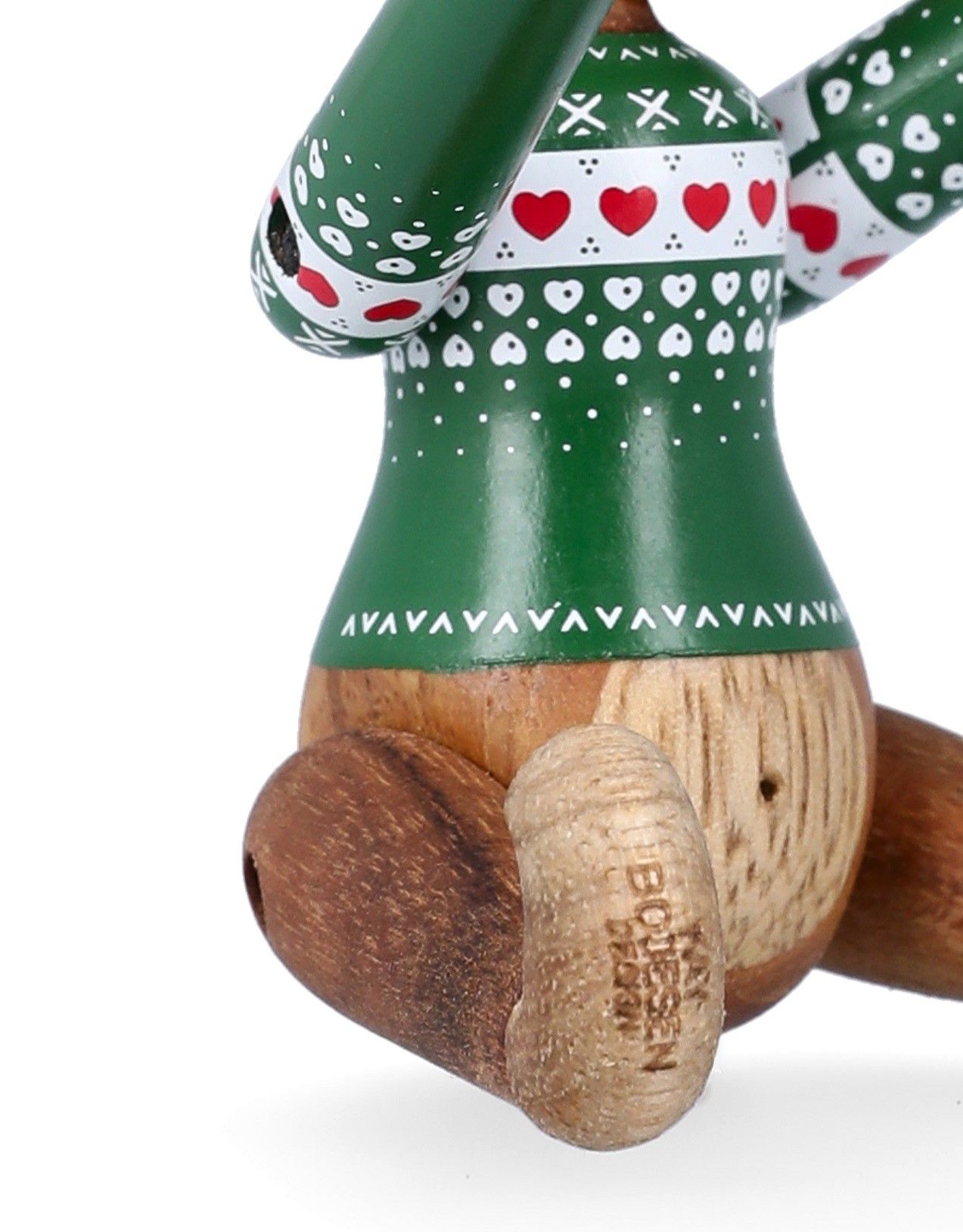 Christmas Jumper Singe 2025 mini figurine en bois vert Kay Bojesen