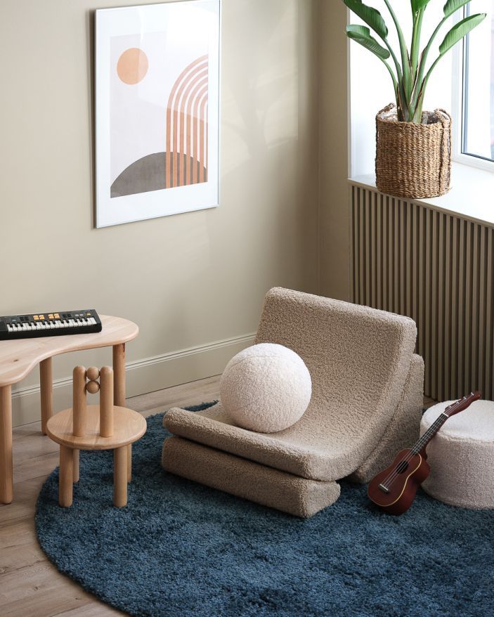 Lune Fauteuil pour enfants Tissu Teddy Wigiwama