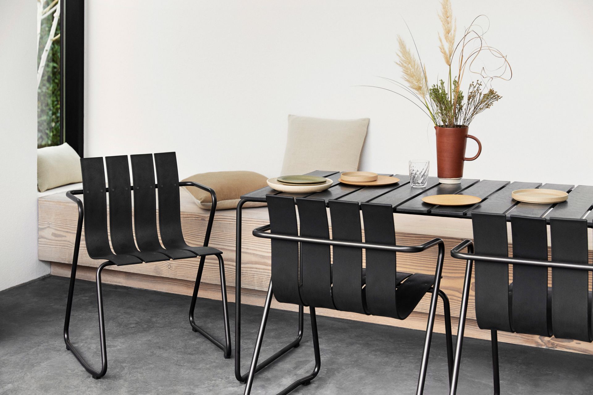 Ocean Table d'extérieur 4 personnes Mater noir
