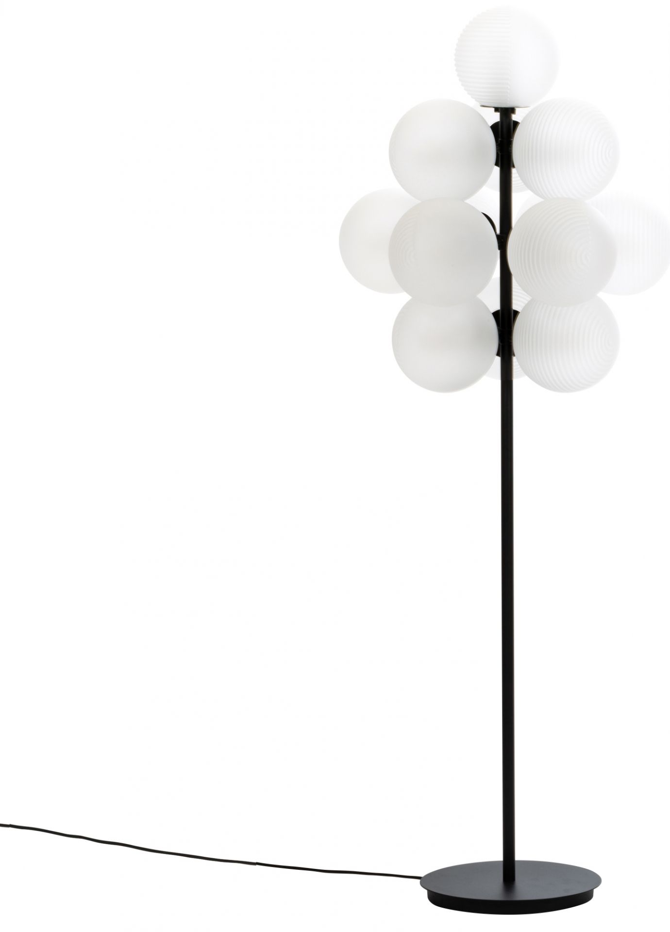 Stellar Grape Big Lampadaire Pulpo Transparent - Noir