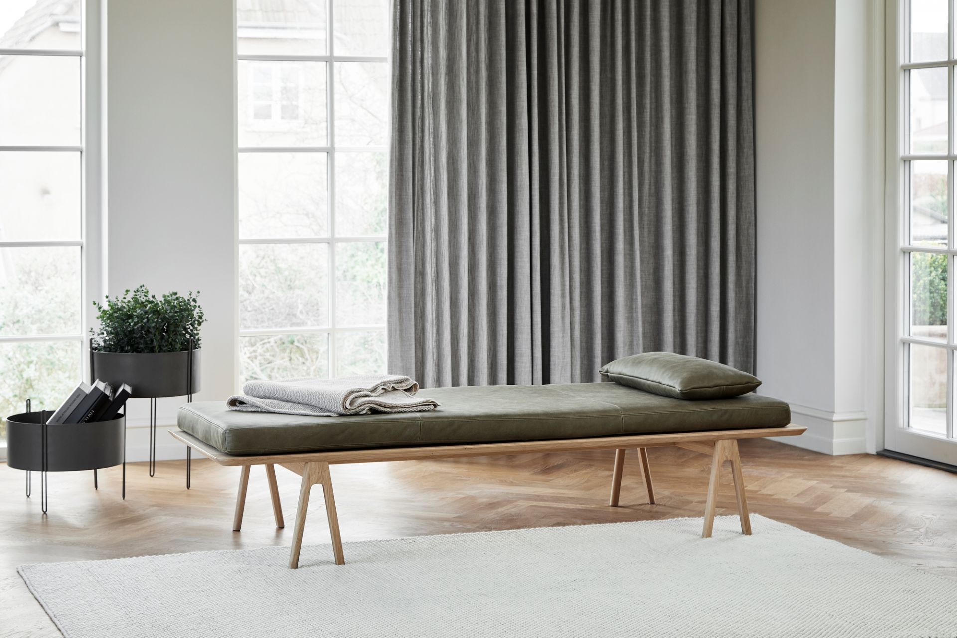 Level Daybed Fainéant Blanc/Noir Woud