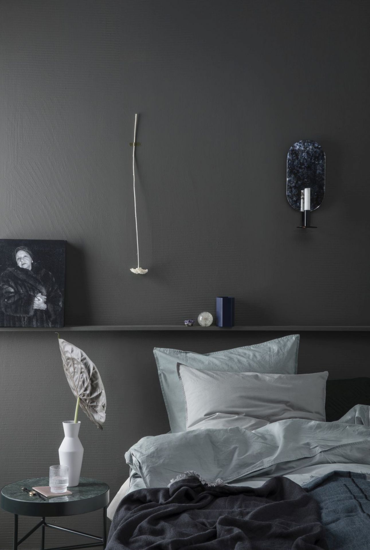 Marble Table Beistelltisch Ferm Living Noir 40