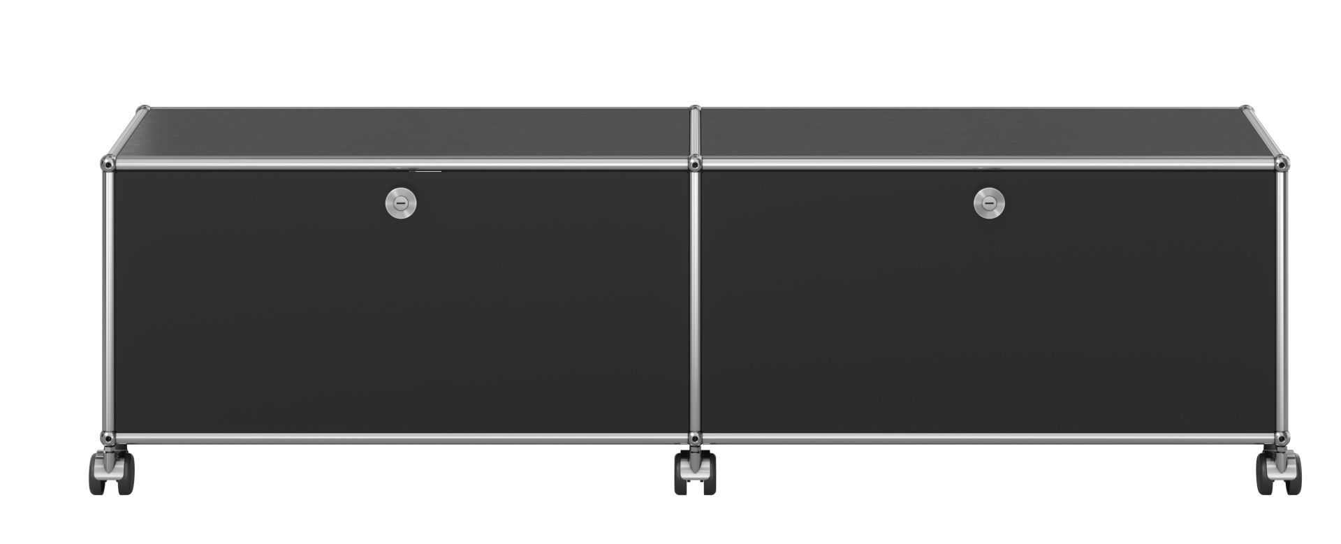 USM Haller Lowboard sur roulettes avec 2 portes pliantes