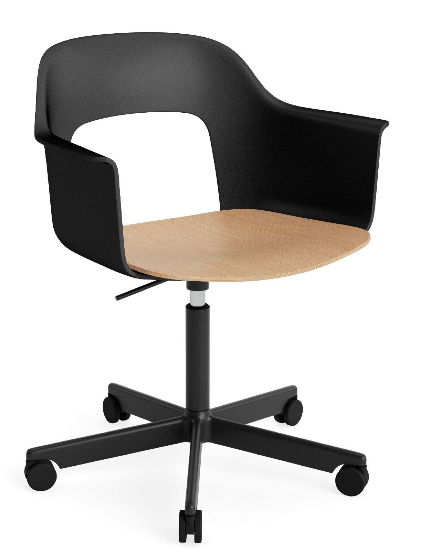 Layout Armchair 242 Fauteuil 4 pieds en étoile Vérin à gaz avec fonction pivotante Hay