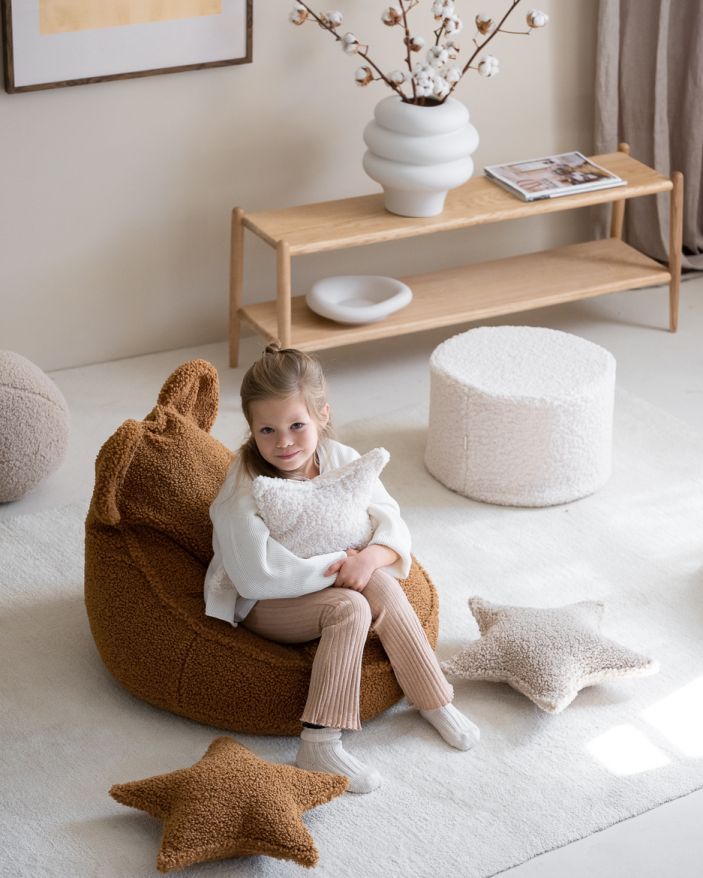 Coussin étoile pour enfants Wigiwama blanc crème