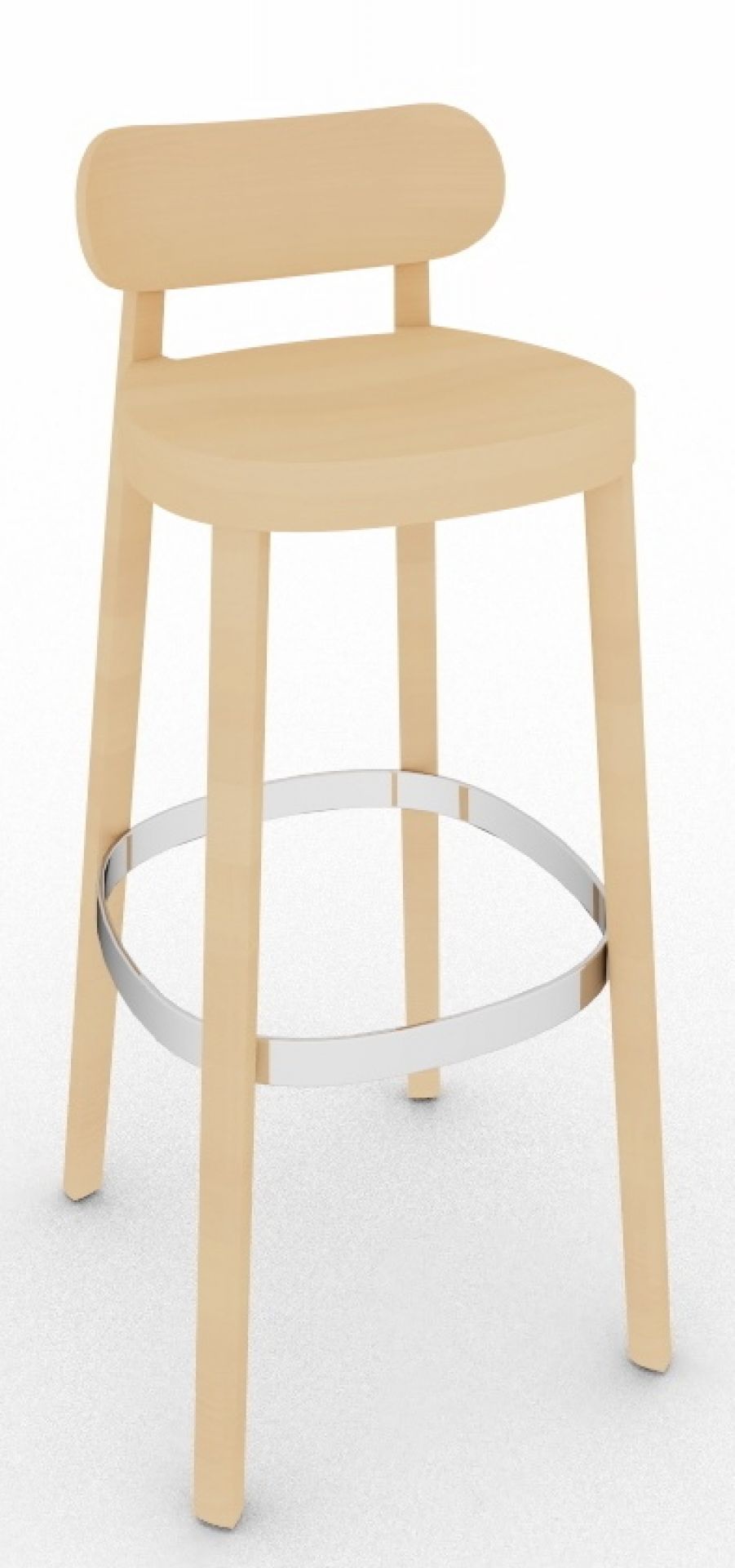 Chaise en bois / Tabouret de bar 118 MH Thonet