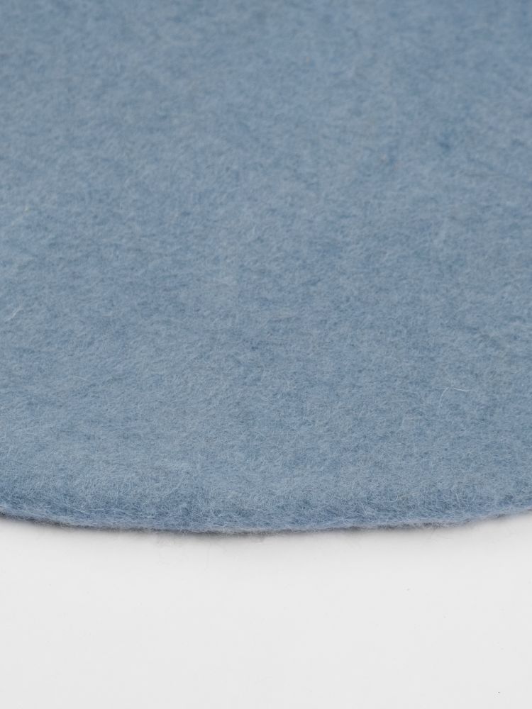 Mono Rond Tapis en feutre Ø 160 cm myfelt Mia (bleu clair)