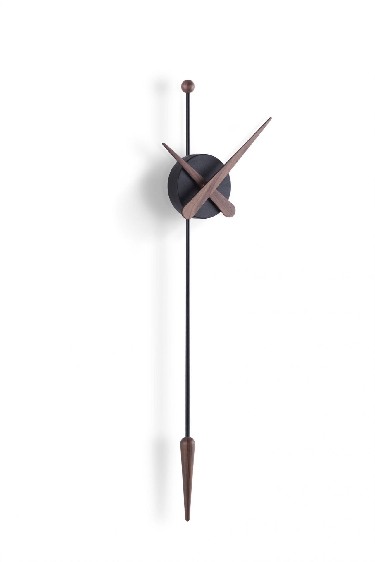 Punta horloge murale noyer/noir nomon