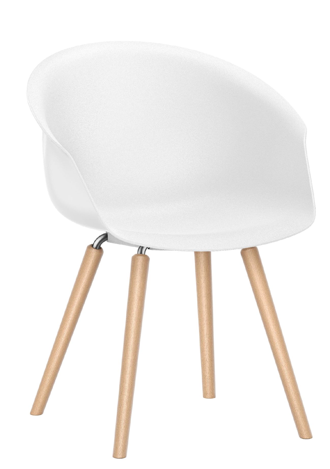 Shuffleis Fauteuil club quatre pieds bois Interstuhl