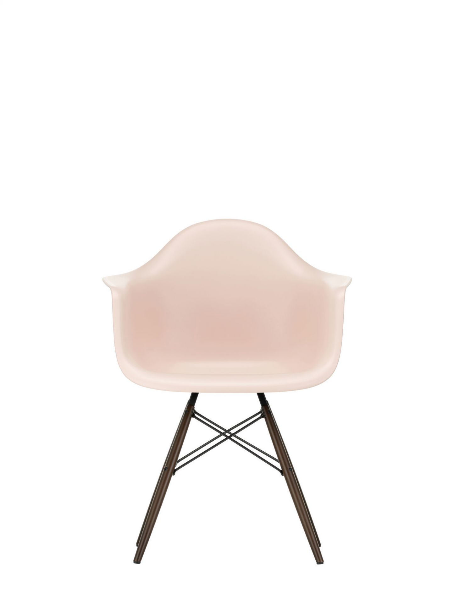 Eames Plastic Arm Chair DAW Chaise Vitra Érable jaunâtre - Granite gris