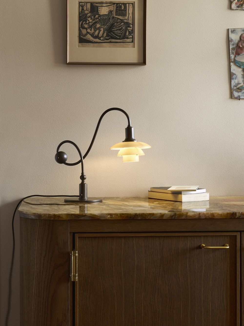 Lampe de table PH 1/1 Piano, couleur Dusty Terracotta, Louis Poulsen