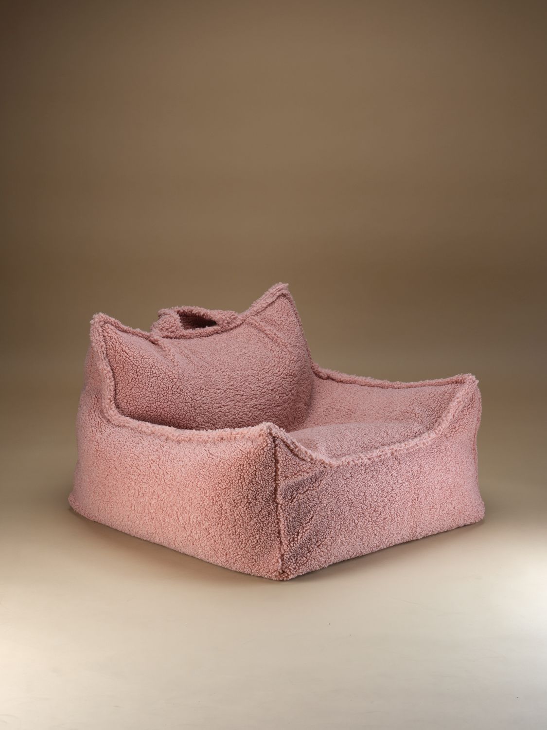 Fauteuil-sac d'enfant Tissu Teddy Goyave Wigiwama