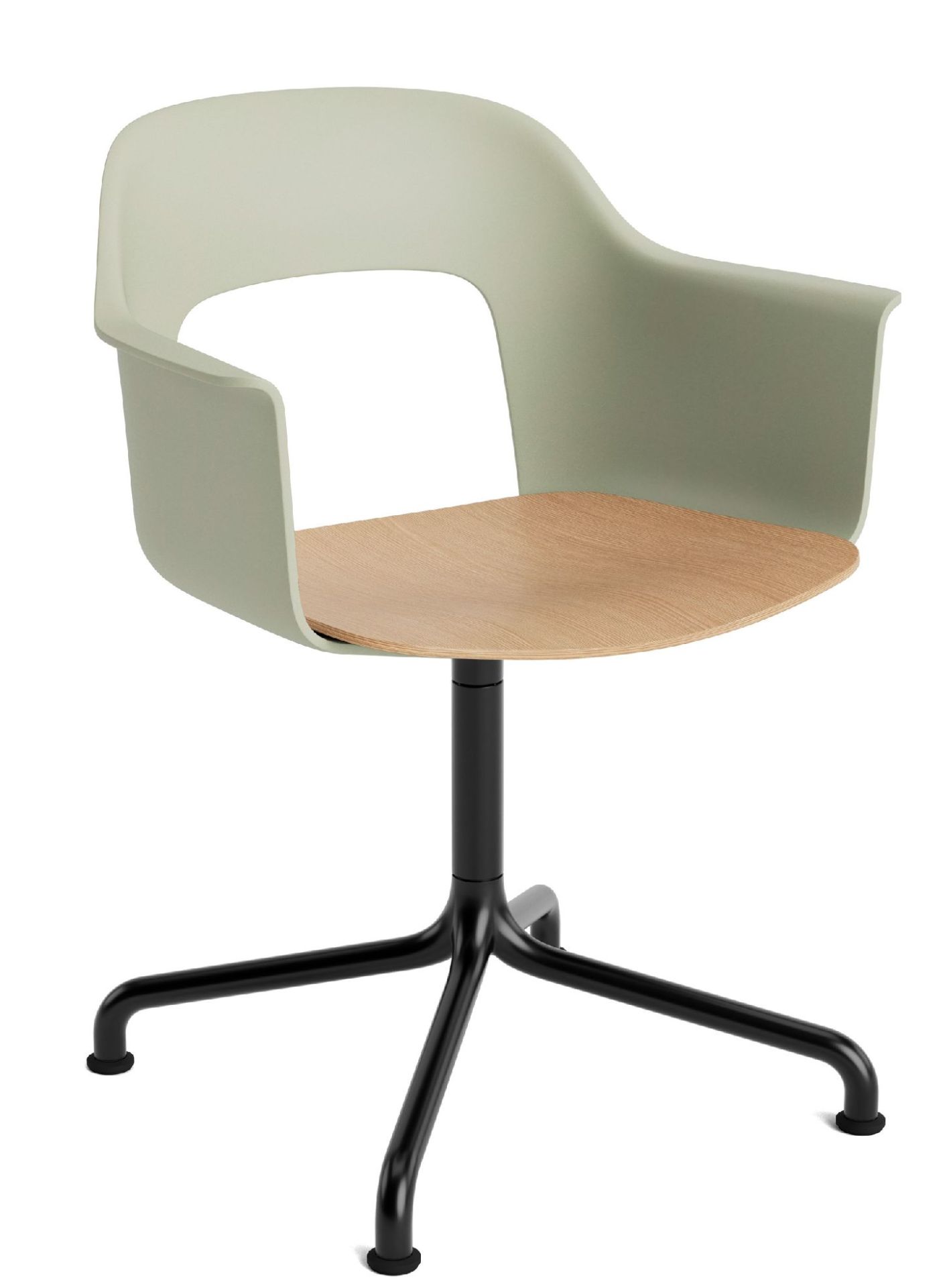 Layout Armchair 252 Fauteuil 4 pieds en étoile Pied pivotant avec base incurvée Hay  