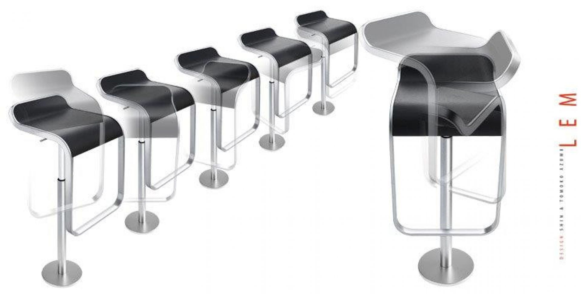 LEM Tabouret de bar TABLEAU CHROME MAT H 80 cm La Palma