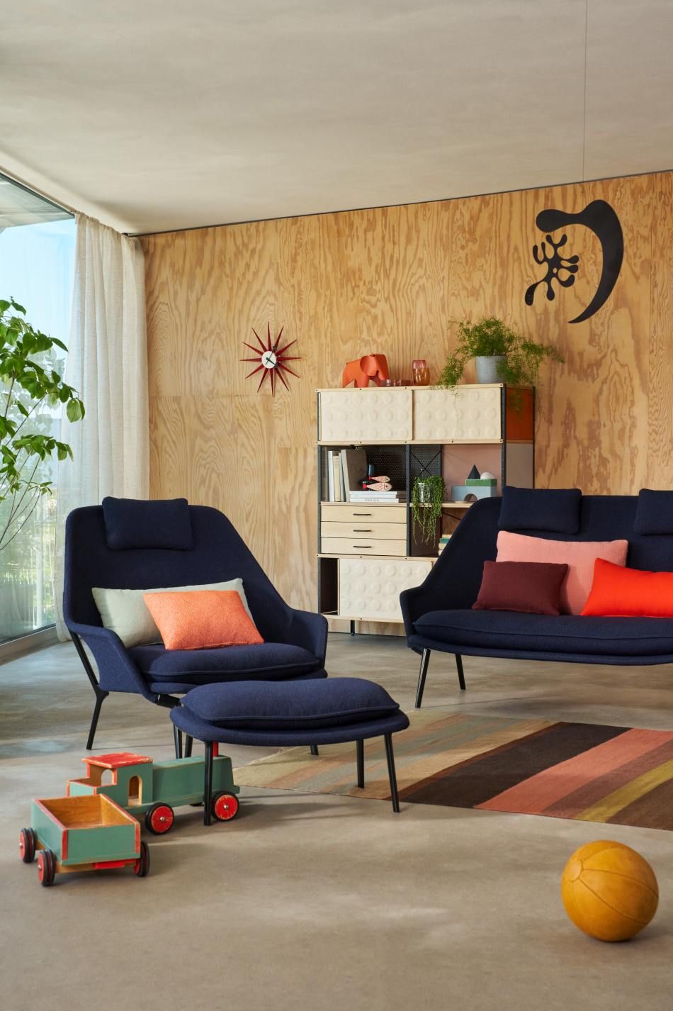 Slow Chair Ottoman Tissu Vitra 