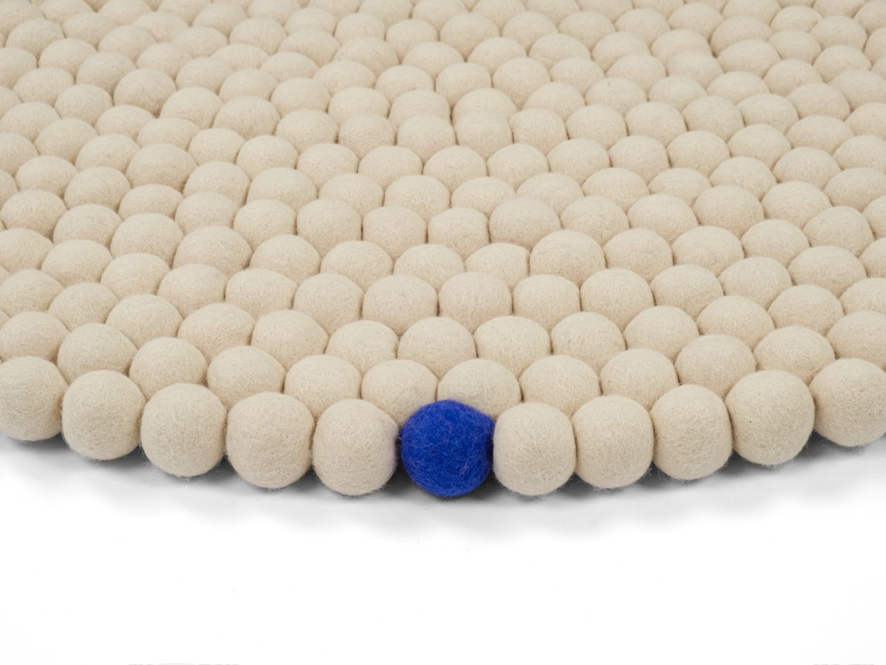 Big One Rund Tapis en feutre Ø 200 cm myfelt Beige