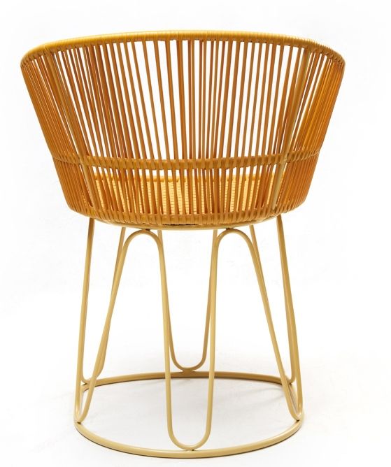 Circo Dining Chair chaise d'extérieur ames Jaune miel / Jaune