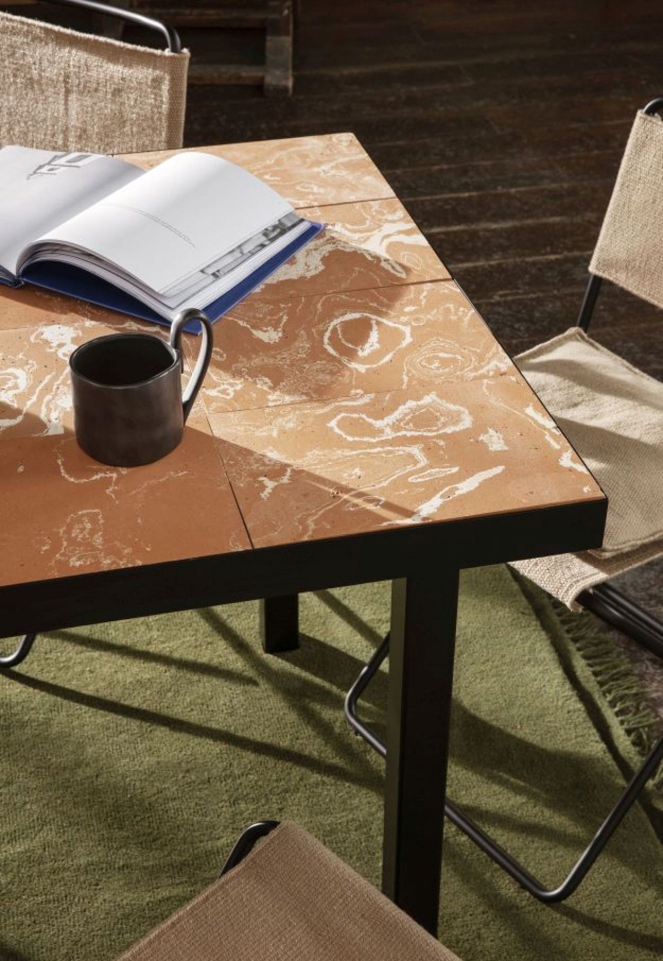 Flod Dining Table - Terracotta Tableau Ferm Living