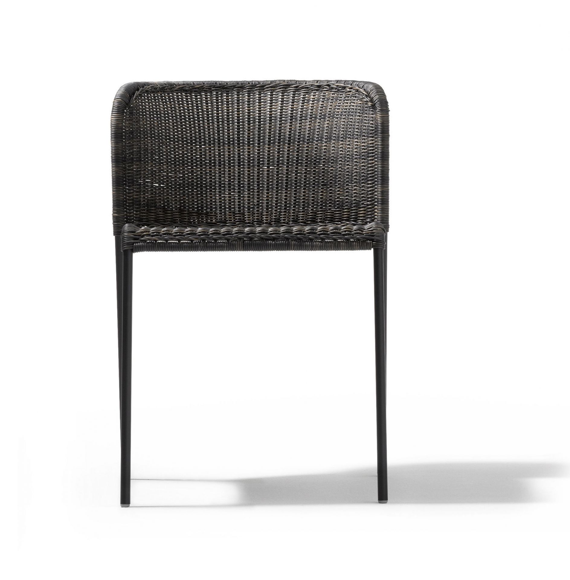 Santa Lucia Stuhl von Richard Lampert: Outdoor Stuhl aus Rattan mit Metallgestell.